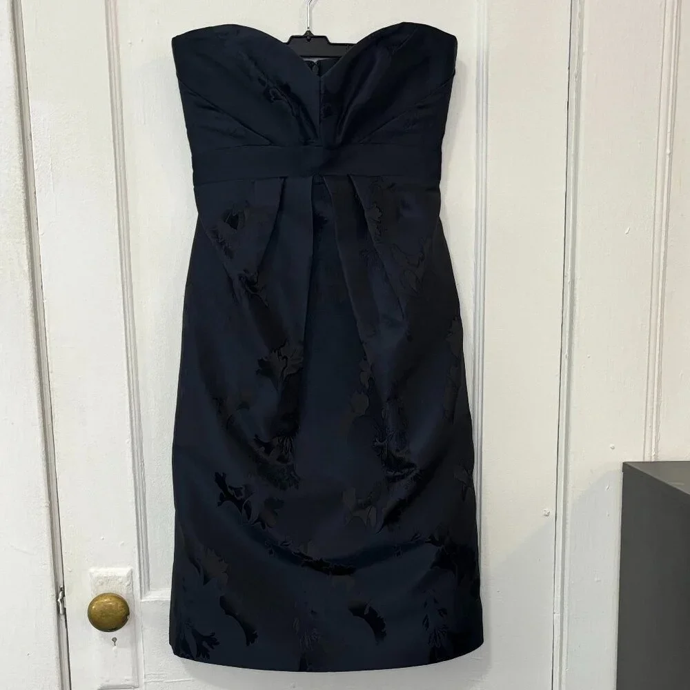 Charles Chang-Lima Women's Navy Blue Strapless Midi Dress,No size(Measure below)